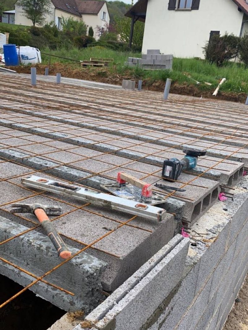 Plancher hourdis armé — fondations